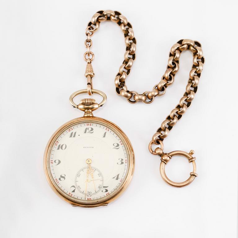 FICKUR, 14K guld, Zenith, 1900-talets första hälft.