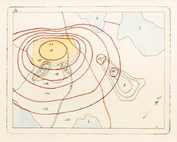 STEN EKLUND, hand colored etching, signed.