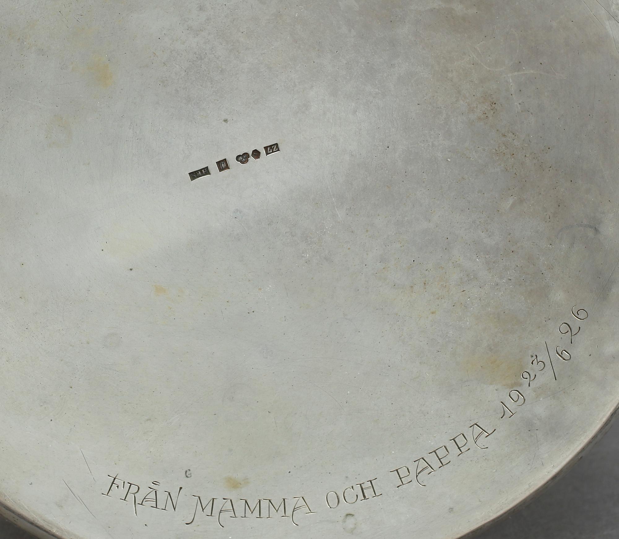 KAFFEKANNA, silver, jugend, Harry Sandelius, Lund, 1926. Vikt ca 850g.