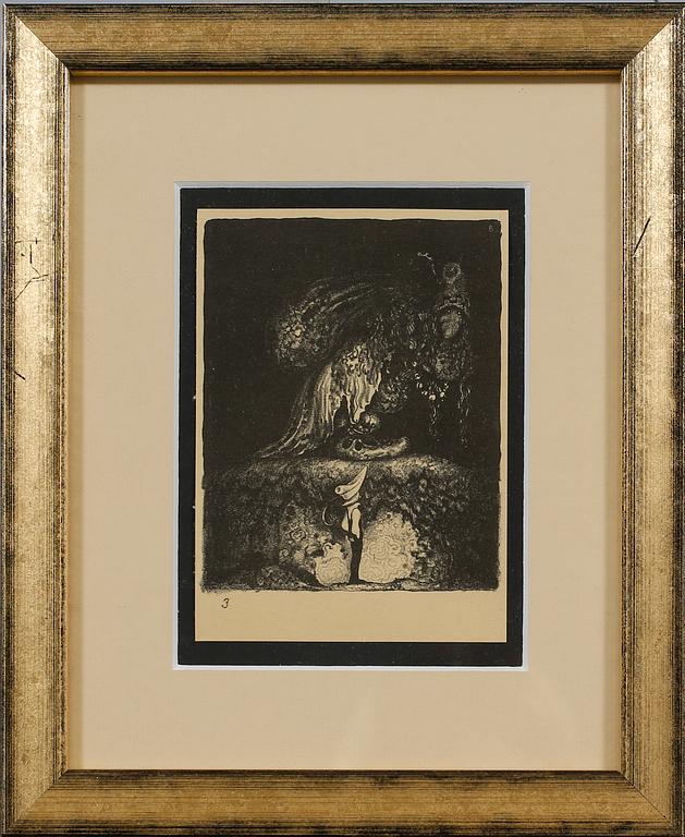 JOHN BAUER, litografi, osignerad.
