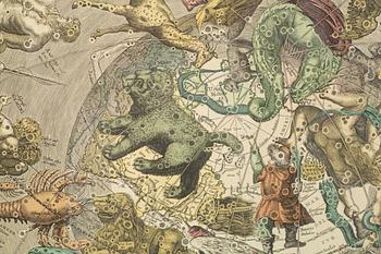KARTOR, 4 st, efter Andreas Cellarius, "Harmonia Macrocosmica", 1900-talets andra hälft.