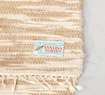 Eva-Lisa Nordin, rag rug with label, approximately 334x84 cm.