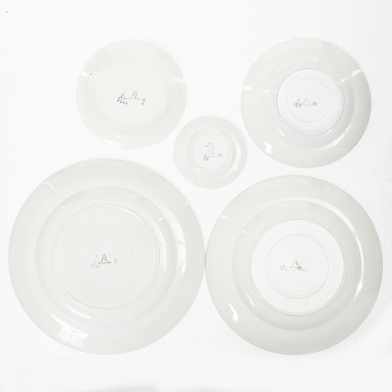 Royal Copenhagen, Dinner service, 94 pieces, earthenware, “Tranquebar”, Aluminia, Denmark.
