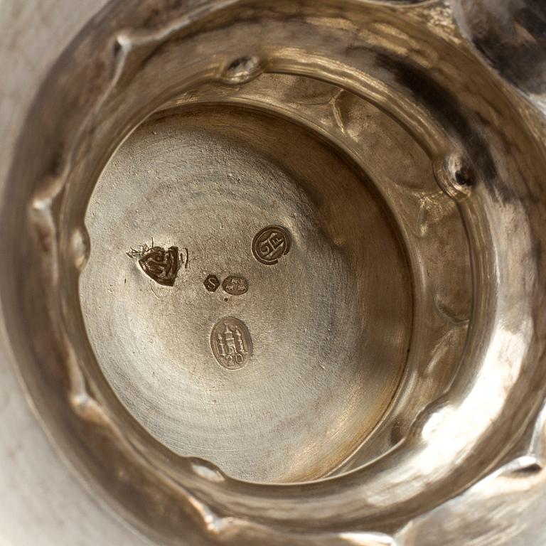 A Danish Art Nouveau silver monogrammed beaker, Copenhagen 1920. Swedish import mark.