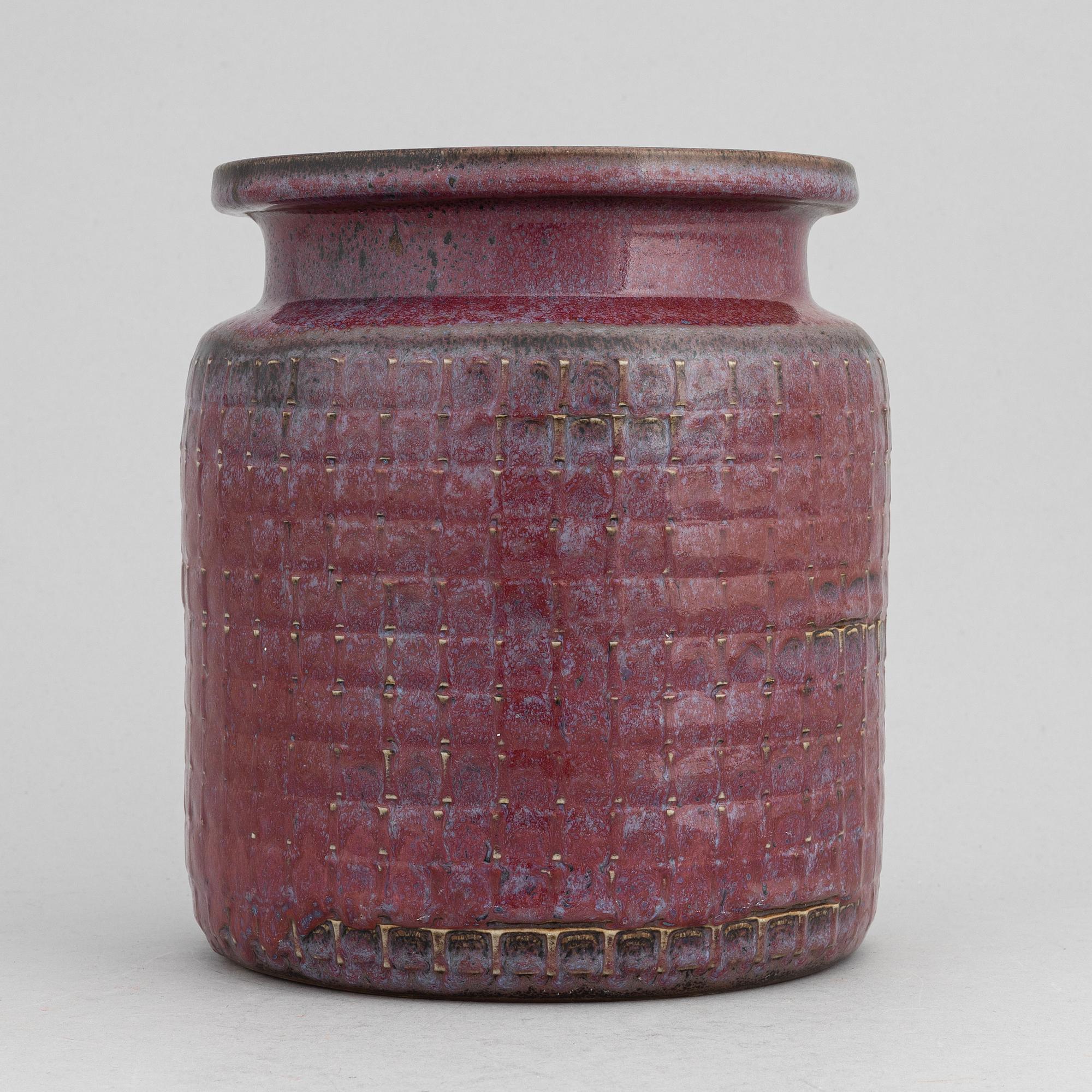 Stig Lindberg, a stoneware urn from Gustavsbergs Studio.