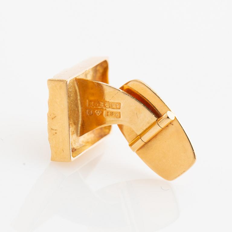 Manschettknappar, ett par, 18K guld.