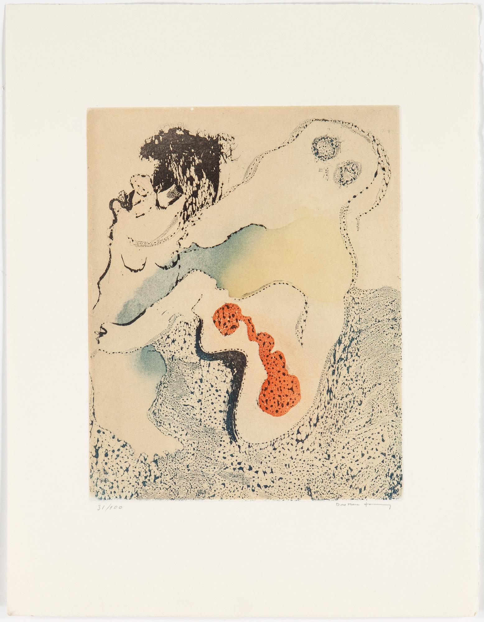 DOROTHEA TANNING, färgetsningar, 4 st, signerade och numrerade 31/100.