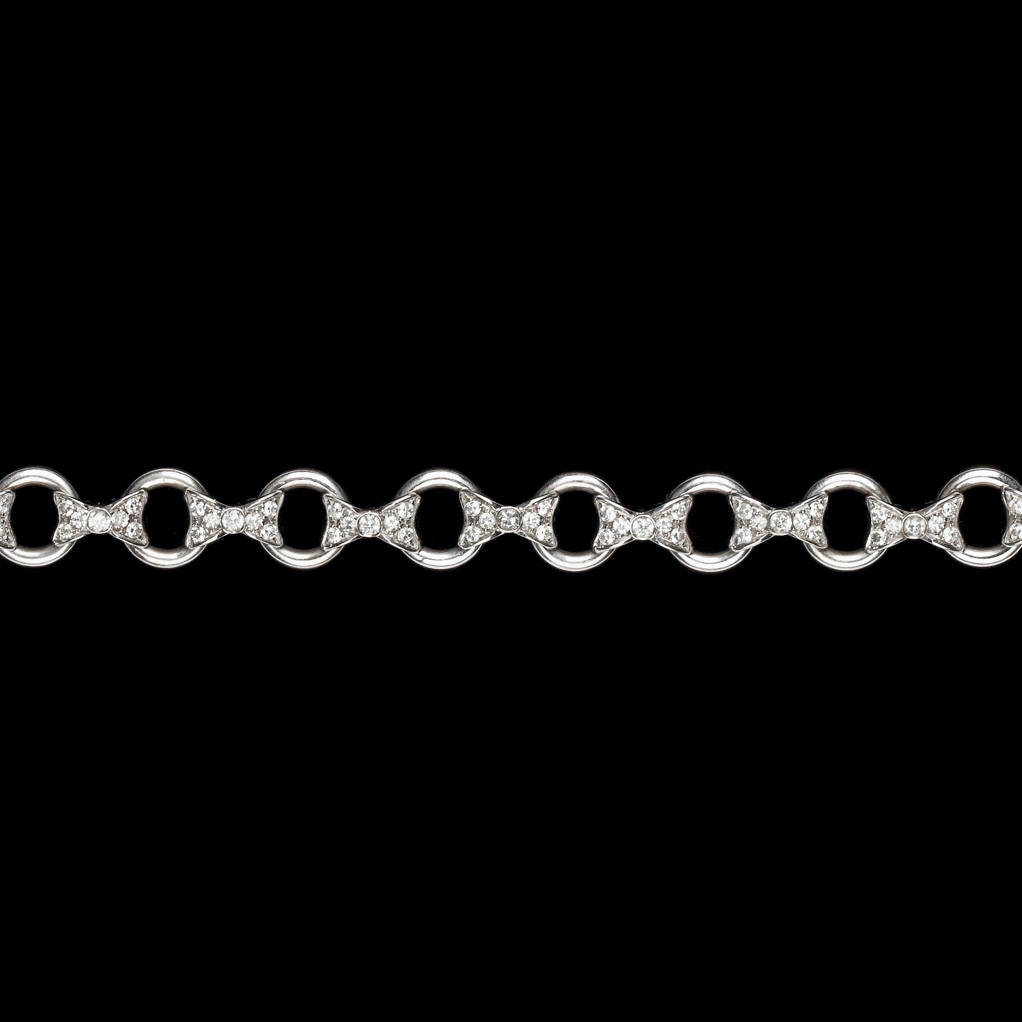 ARMBAND, briljantslipade diamanter, tot. ca 2 ct.