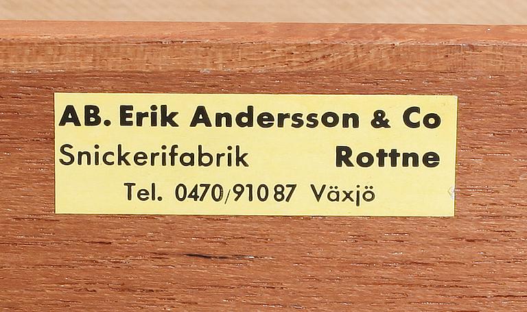 SÄNGBORD, ett par, Erik Anderson, 1950-60-tal.