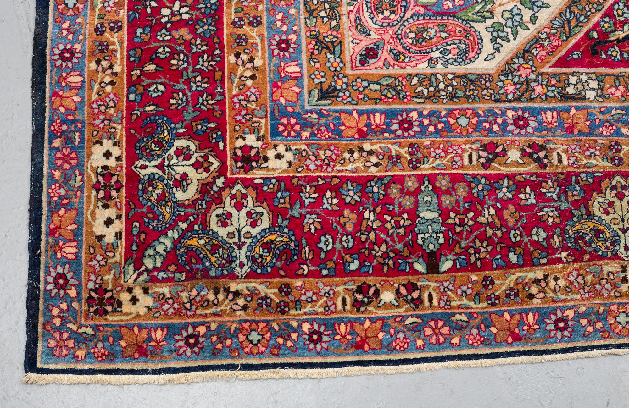 Matto, semi-antique Kerman, ca 457,5 x 317 cm.
