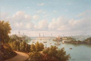 Carl Abraham Rothstén, View of Stockholm, seen from Danviksklippan.