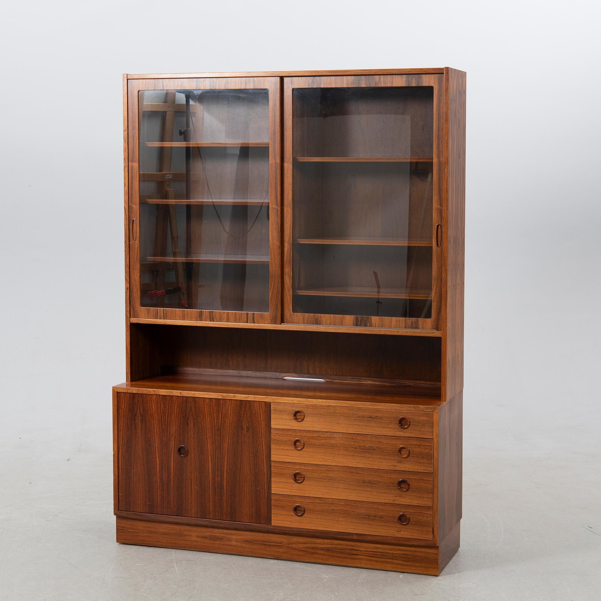 Display cabinet/bookcase, Denmark, mid-20th century.