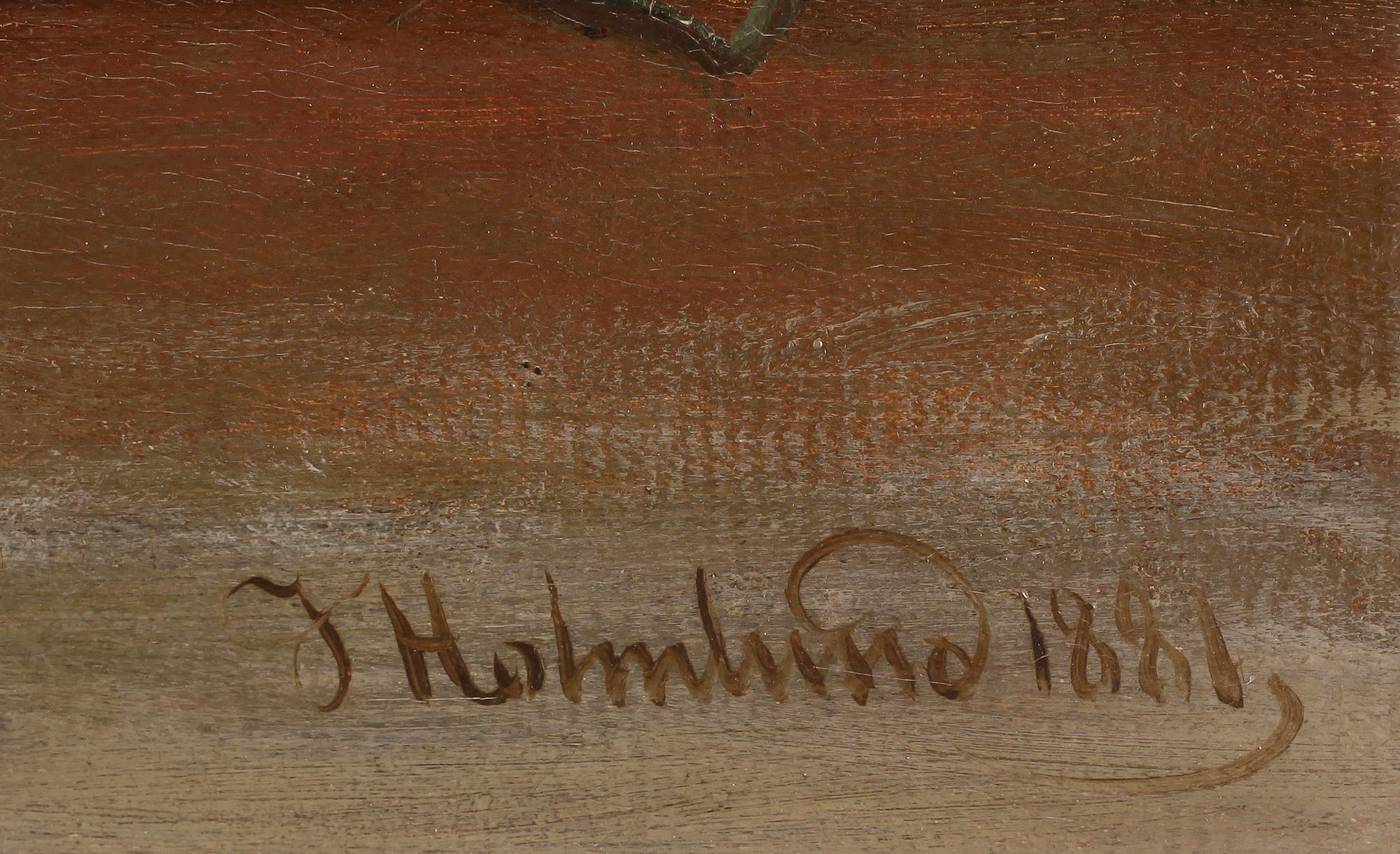 JOSEFINA HOLMLUND, olja på duk, signerad och daterad 1881.