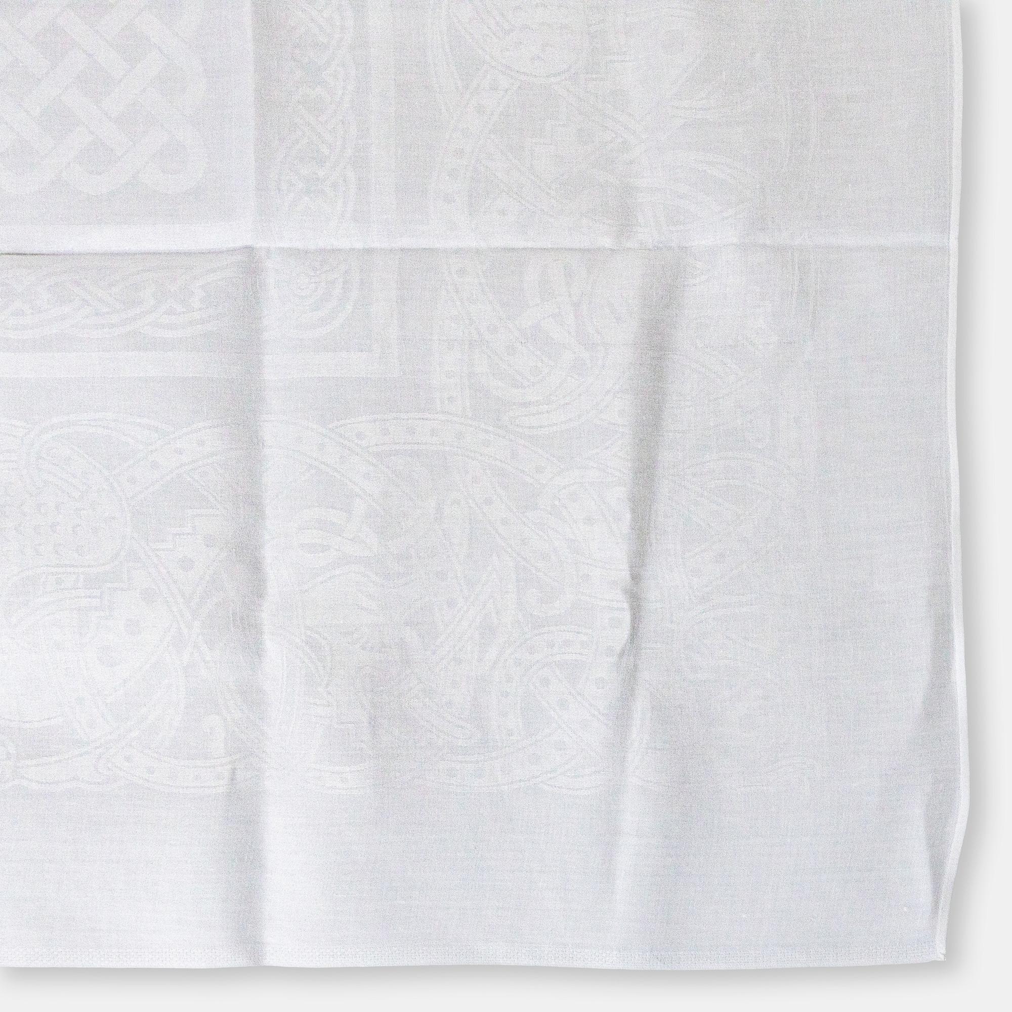 Signe Sohlman, two linen damask table cloths, 'Drakmönstret'.