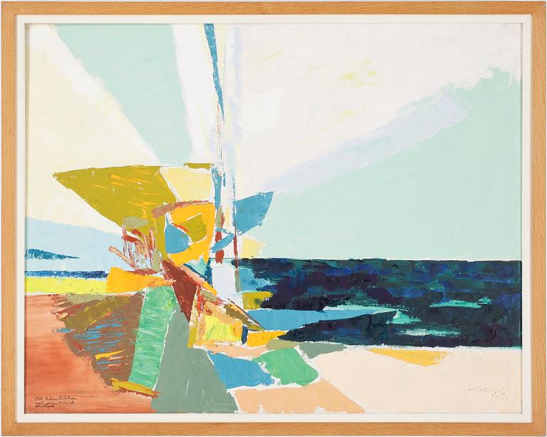 TAGE HEDQVIST, olja på duk. Signerad med dedikation.