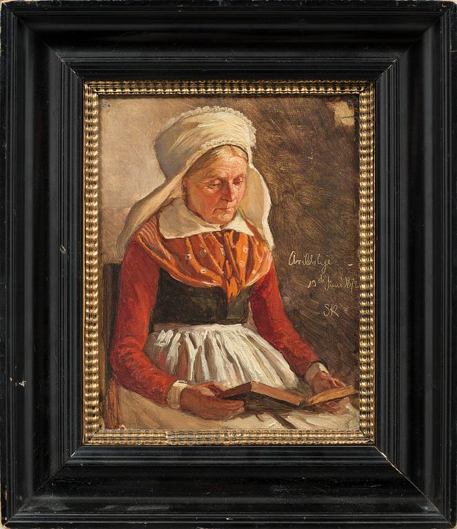 PEDER SEVERIN KRÖYER, oil on relined canvas, signed SK and dated 1872.