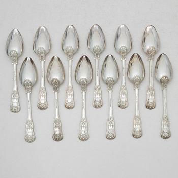 Gustaf Möllenborg, Table spoons, 12 pcs, silver, Stockholm 1915.