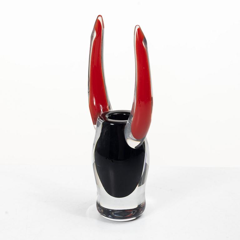 Erik Höglund, skulptur/vas, glas, Studioglas Strömbergshyttan 1996, ed 60/250.