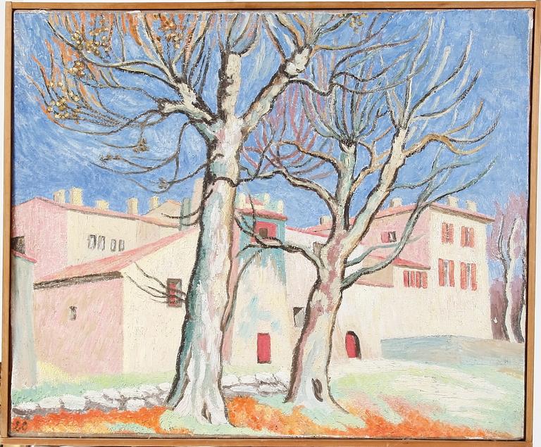 EVA CONSTANTINE, (född Arosenius), olja på duk, monogramsign samt sign a tergo.