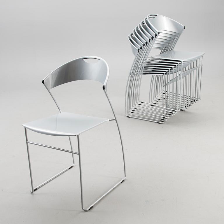 A set of nine stackable 'Juliette' chairs for Cerruti Baleri, Italy 2000s. Model designed in 1987.