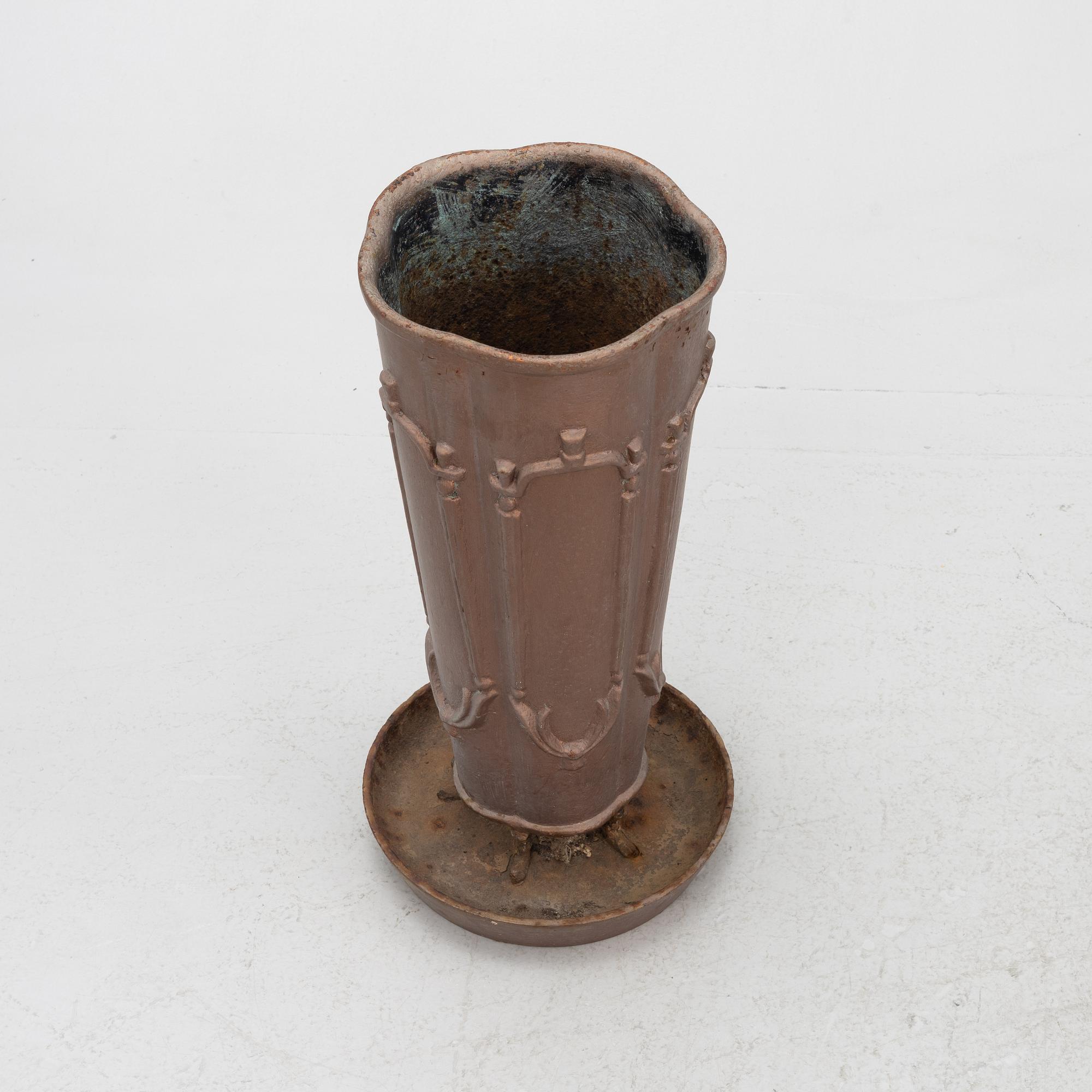 Edvin Ollers, paraplyställ, gjutjärn, Näfveqvarn, omkring 1900.