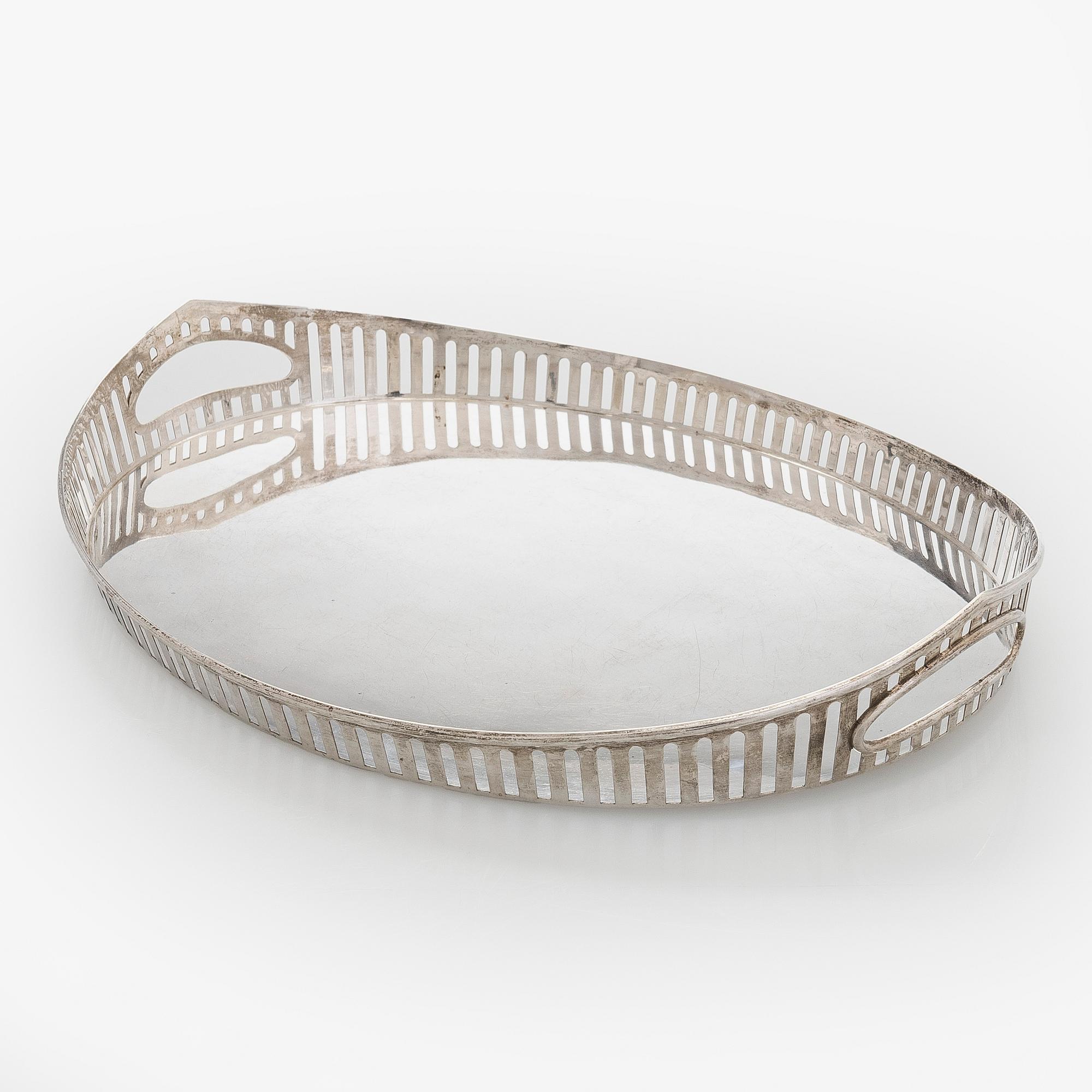 Tarjotin, hopeaa, Alexander Sturm, Wien, Itävalta-Unkari 1910-20-luku.