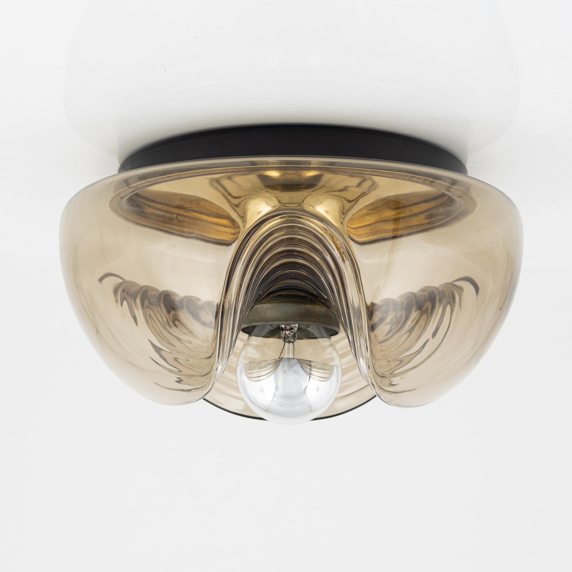 A 'Wave' glass wall light, Peill & Putzler, Germany, 1960's/70's.