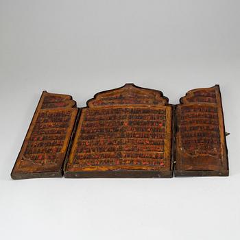 ICON, Russia, 19th Century, 3 parts, tempera on panel.