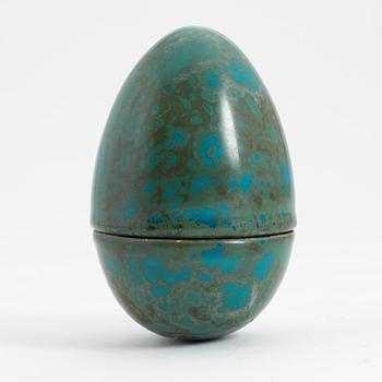 Hans Hedberg, a faience sculpture of an egg, Biot, France.