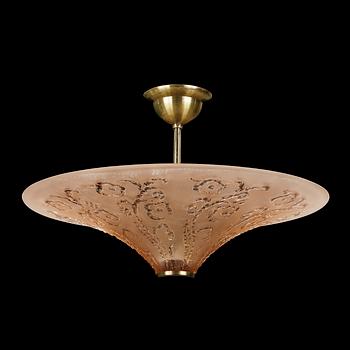 TAKLAMPA, glas, höjd 30 cm.