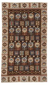 218. Märta Måås-Fjetterström, a 'Renaissance' drape, flat weave, c. 248 x 144 cm, signed MMF.