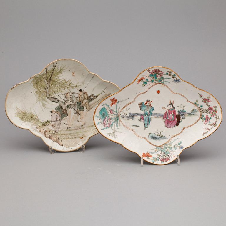 FAT, 2 st, porslin, Kina 1800/1900-tal.