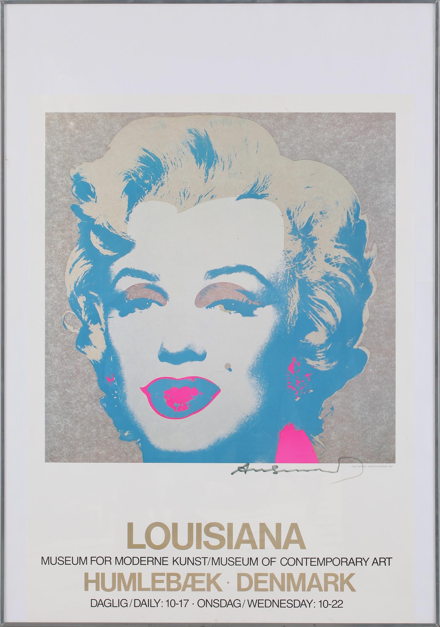 UTSTÄLLNINGSAFFISCH, Andy Warhol, signerad.
