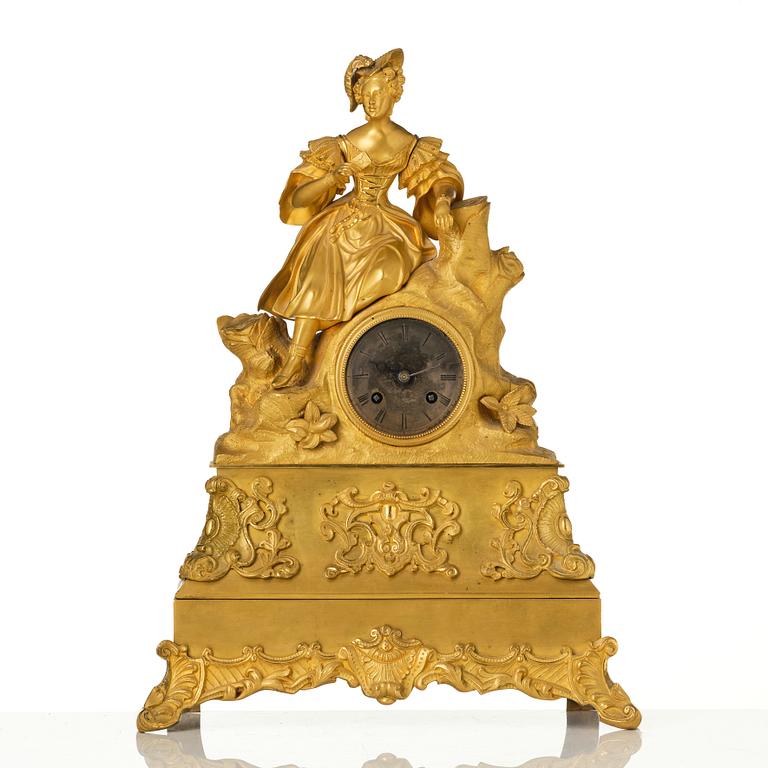 A mantle clock, presumably french, second half of the 19th century.