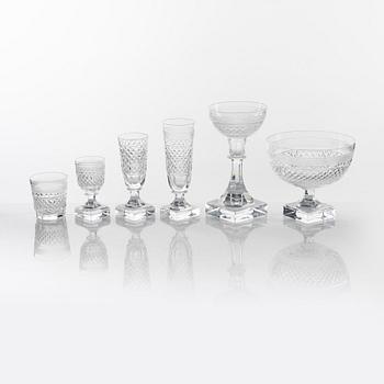 Elis Bergh, a 42-piece 'Kent' glass service, Kosta, Sweden.