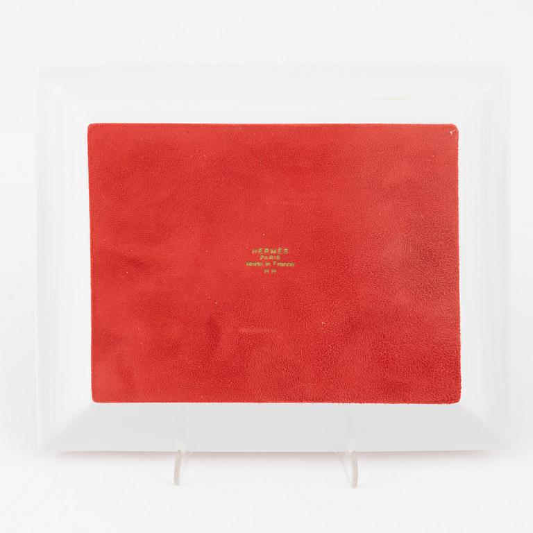 Hermès, a 'Sellier' porcelain change tray.