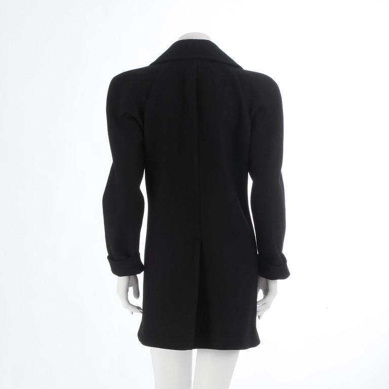 VIVIANNE WESTWOOD red label, a black wool coat, size 44.