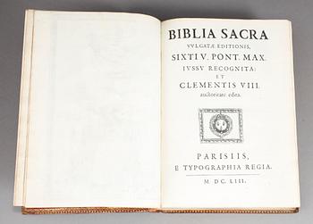 ROYAL BIBEL, LOUIS XIV of France, Paris 1653.