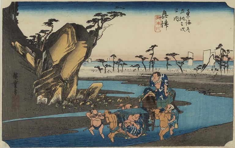 Ando Utagawa Hiroshige, efter, färgträsnitt, Japan, omkring år 1900.