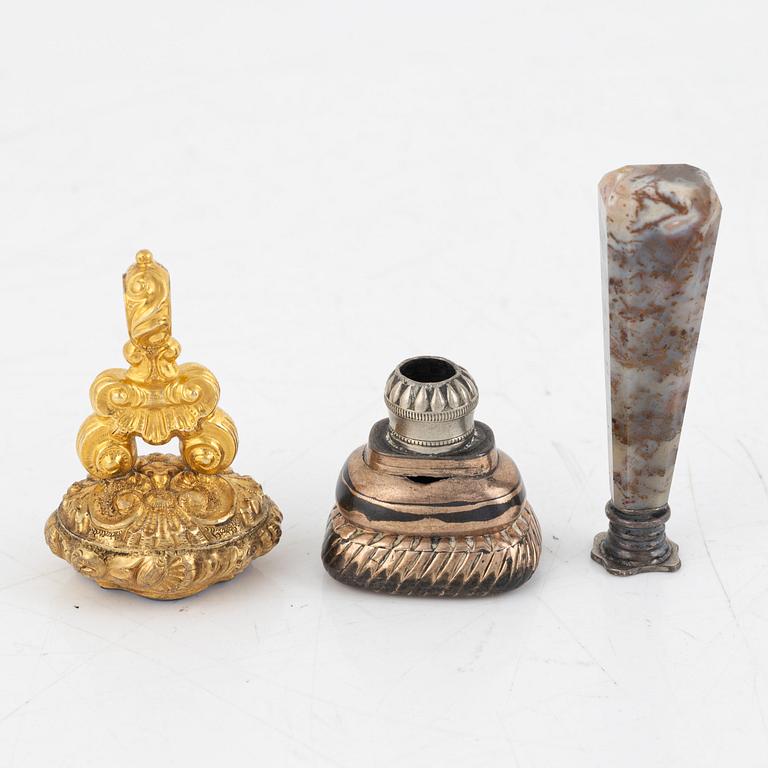 A set of nine seal stamps, 19th - 20th century.