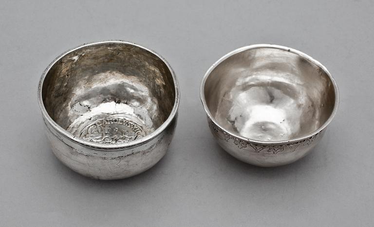 TUMLARE, 2 st, silver, bla Göteborg 1791. tot vikt 45 g.