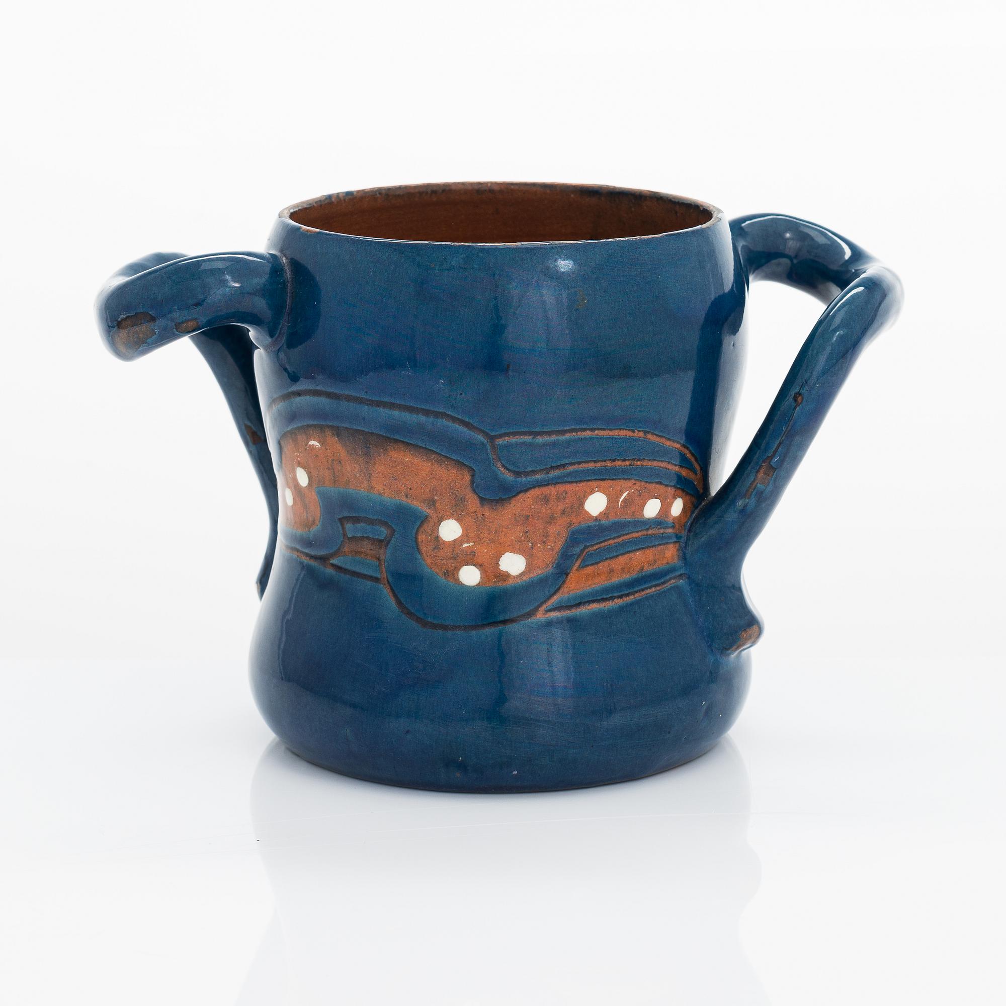 Alfred William Finch, a vase, signed A.W.F. IRIS Finland. Around year 1900.