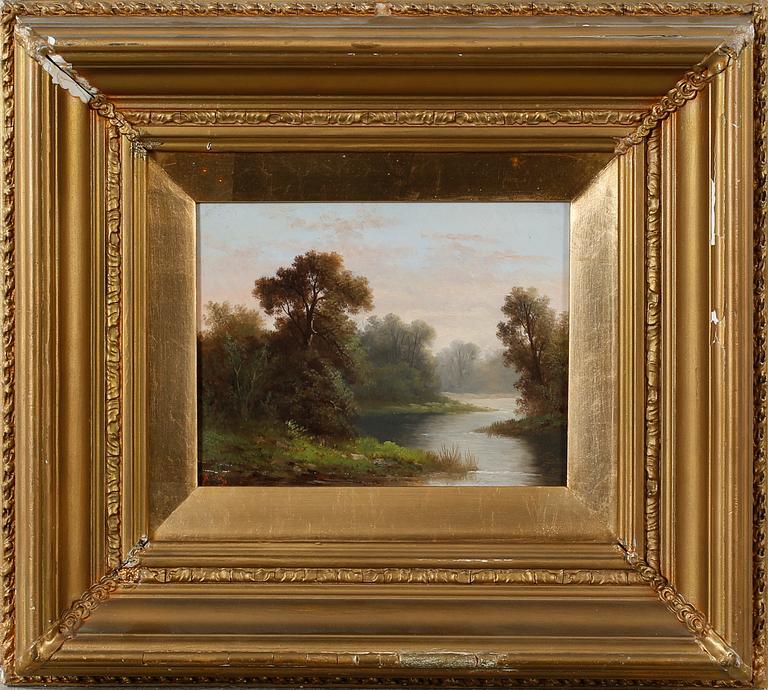 UNIDENTIFIED ARTIST, oil on canvas, two pcs, signed 'A.S', 19th century.