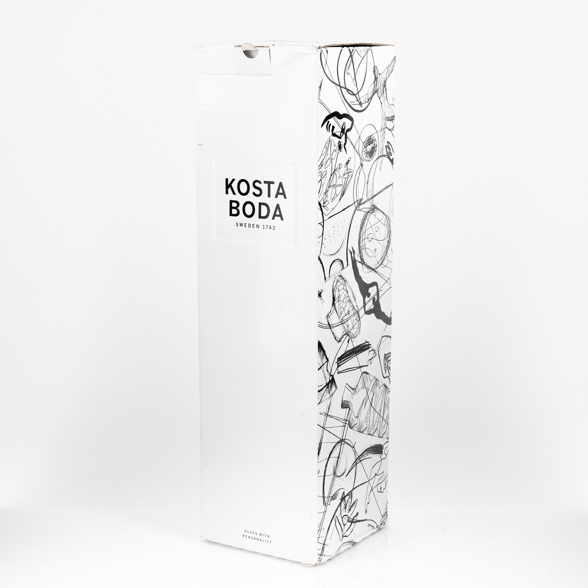 Ludvig Löfgren, vase, "Atomic Orchid", Kosta Boda.