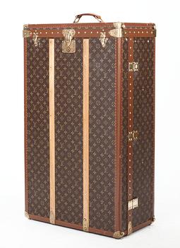 A Louis Vuitton wardrobe trunk.