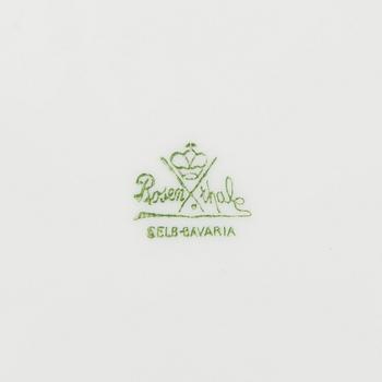 Ruoka-astiasto, 127 osaa, posliinia, "Botticelli" Rosenthal Selb Bavaria, ja Hutschenreuther, Saksa 1900-luvun puoliväli.