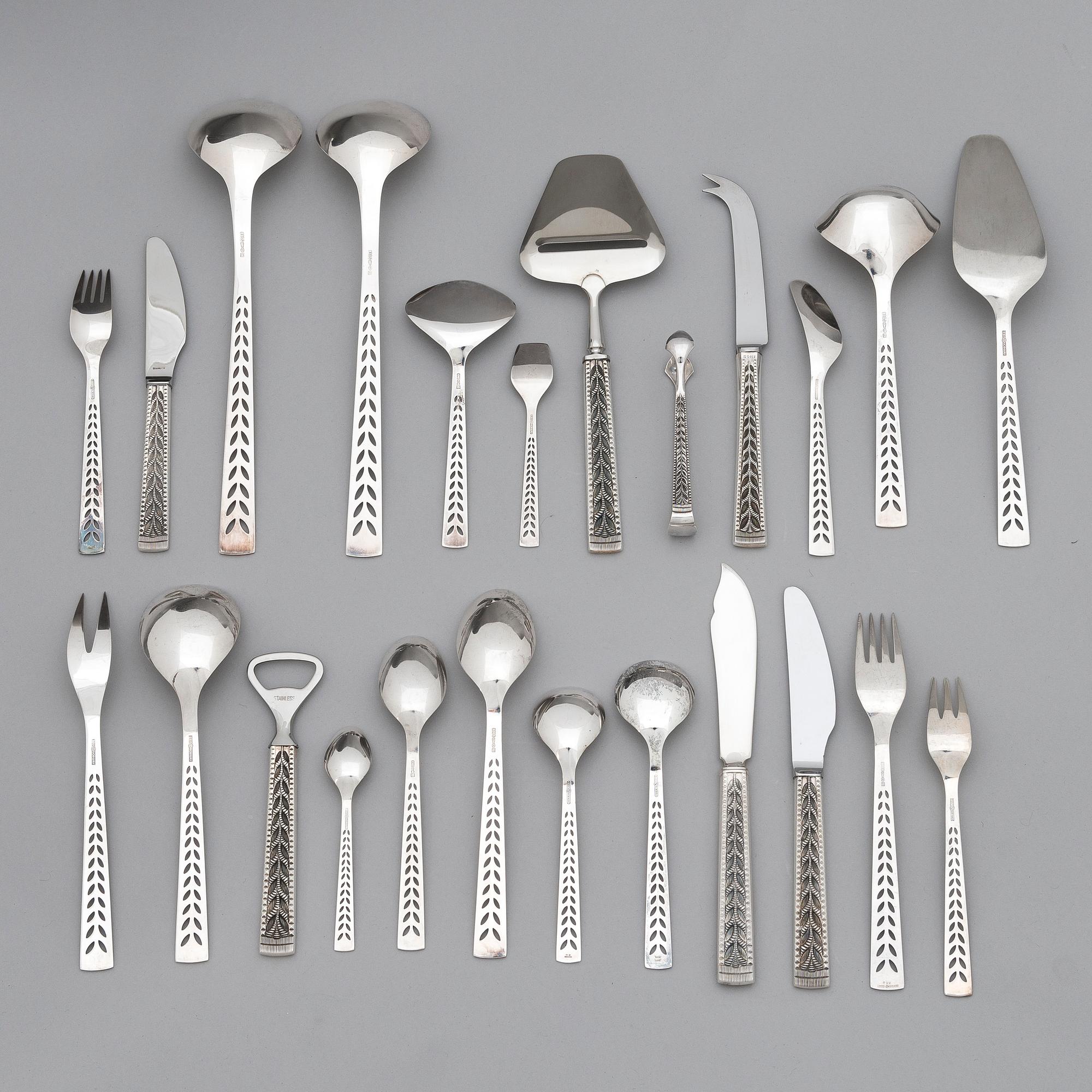 BESTICKUPPSÄTTNING, 126 delar, silver, Norge.