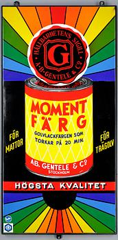 EMALJSKYLT, Momentfärg, 1940-tal.
