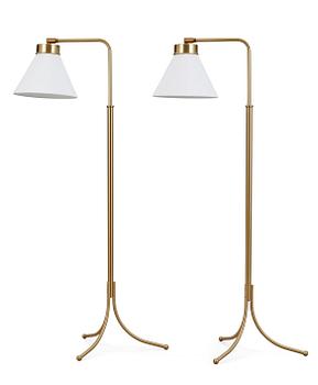 89. A pair of Josef Frank brass floor lamps, Svenskt Tenn, model 1842.