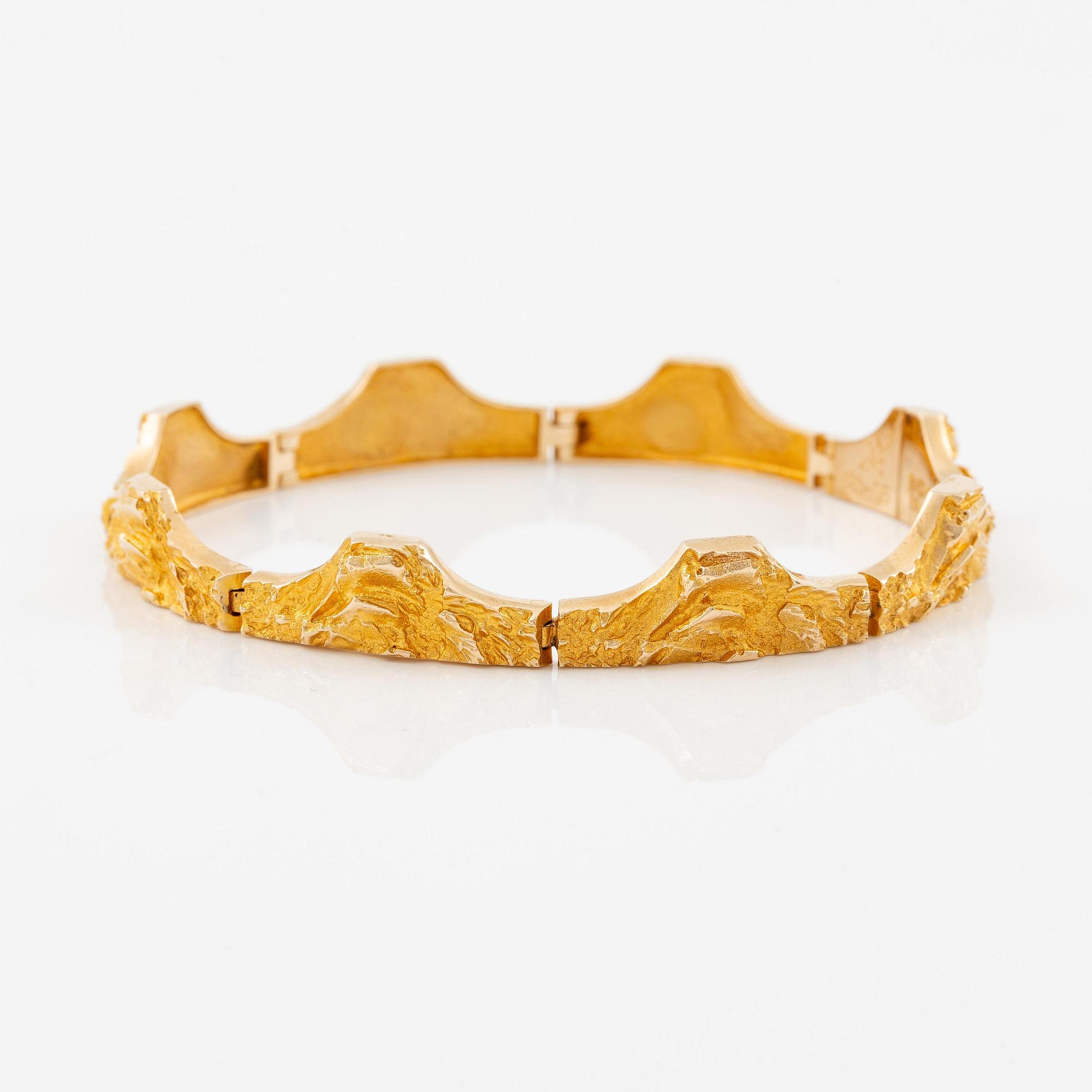 Björn Weckström, a bracelet, "Golden bridge", 14K gold, Lapponia 1971.